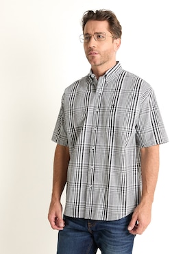 Camisa Casual Cavalatti De Algodón Manga Corta Para Hombre