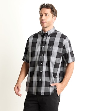 Camisa Casual Cavalatti De Algodón Manga Corta Para Hombre