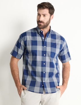 Camisa Casual Cavalatti De Algodón Manga Corta Para Hombre