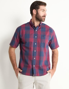 Camisa Casual Cavalatti De Algodón Manga Corta Para Hombre