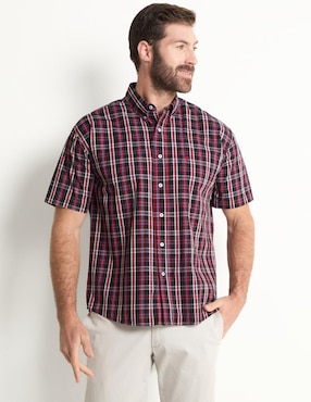 Camisa Casual Cavalatti De Algodón Manga Corta Para Hombre