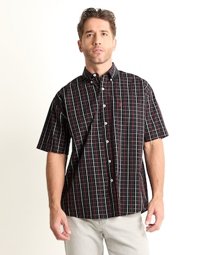 Camisa Casual Cavalatti De Algodón Manga Corta Para Hombre