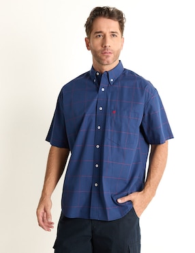 Camisa Casual Cavalatti De Algodón Manga Corta Para Hombre