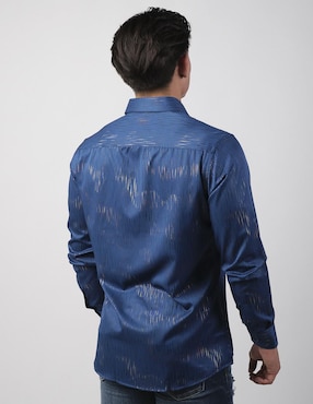 Camisa casual Benziny de algodón manga larga para hombre