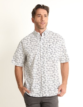 Camisa Casual Cavalatti De Algodón Manga Corta Para Hombre