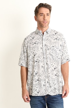 Camisa Casual Cavalatti Manga Corta Para Hombre