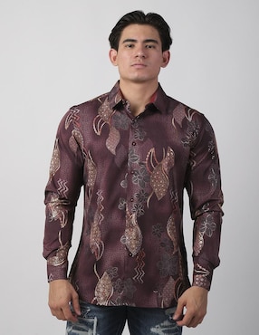 Camisa casual Benziny de algodón manga larga para hombre