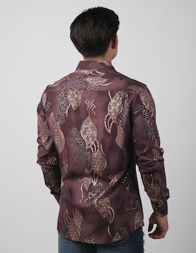 Camisa casual Benziny de algodón manga larga para hombre