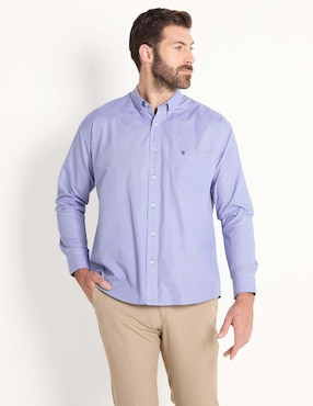 Camisa Casual Cavalatti Manga Larga Para Hombre