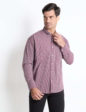 Camisa Casual Cavalatti De Algodón Manga Larga Para Hombre