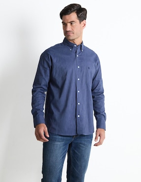 Camisa Casual Cavalatti Manga Larga Para Hombre