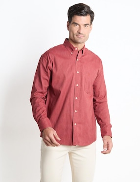 Camisa Casual Cavalatti De Algodón Manga Larga Para Hombre