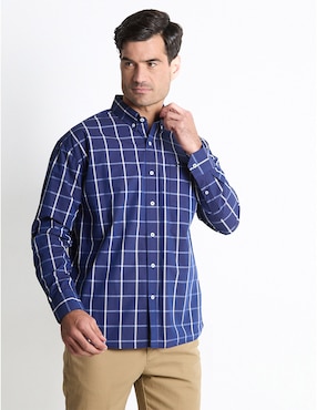 Camisa Casual Cavalatti De Algodón Manga Larga Para Hombre