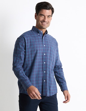 Camisa Casual Cavalatti De Algodón Manga Larga Para Hombre