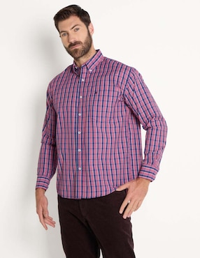 Camisa Casual Cavalatti Manga Larga Para Hombre