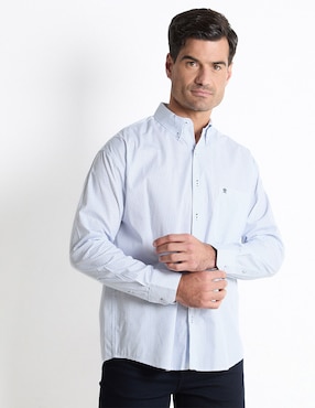 Camisa Casual Cavalatti De Algodón Manga Larga Para Hombre