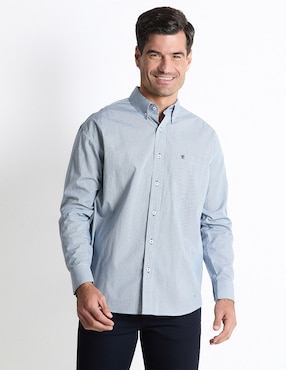 Camisa Casual Cavalatti De Algodón Manga Larga Para Hombre