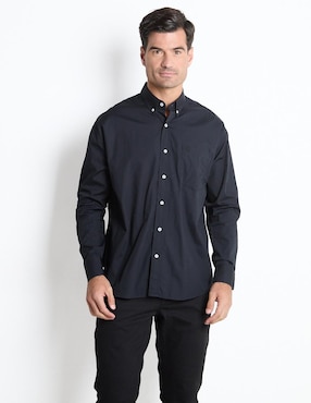 Camisa Bussines Casual Cavalatti De Algodón Manga Larga Para Hombre