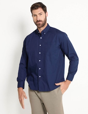 Camisa Casual Cavalatti De Algodón Manga Larga Para Hombre