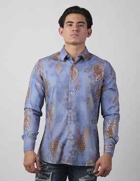 Camisa casual Benziny de algodón manga larga para hombre