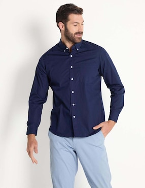 Camisa Casual Regent Street De Algodón Manga Larga Para Hombre