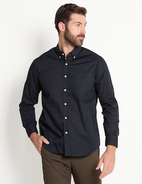 Camisa Casual Regent Street De Algodón Manga Larga Para Hombre