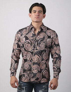 Camisa casual Benziny de algodón manga larga para hombre