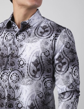 Camisa casual Benziny de algodón manga larga para hombre