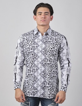 Camisa casual Benziny de algodón manga larga para hombre