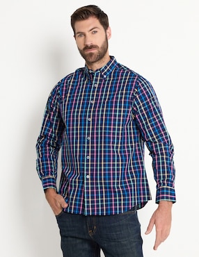 Camisa Casual Regent Street De Algodón Manga Larga Para Hombre