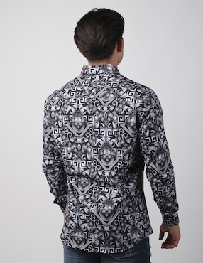 Camisa casual Benziny de algodón manga larga para hombre