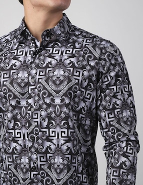 Camisa casual Benziny de algodón manga larga para hombre