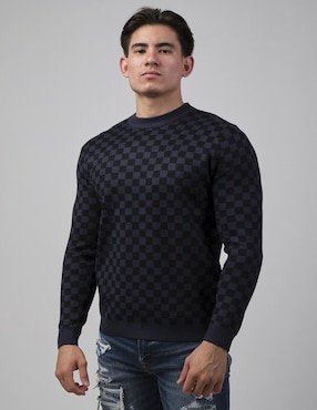 Suéter Moderno Cuello Redondo Para Hombre