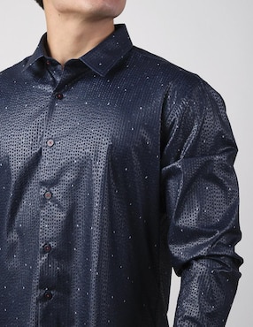 Camisa casual Benziny de algodón manga larga para hombre