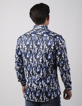 Camisa casual Benziny de algodón manga larga para hombre