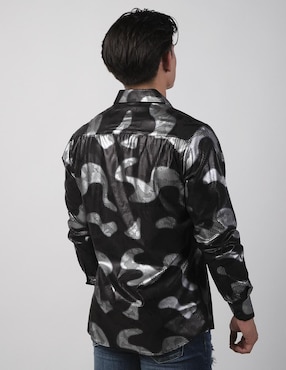 Camisa casual Benziny de algodón manga larga para hombre