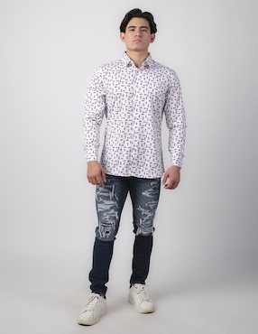 Camisa casual Benziny manga larga para hombre
