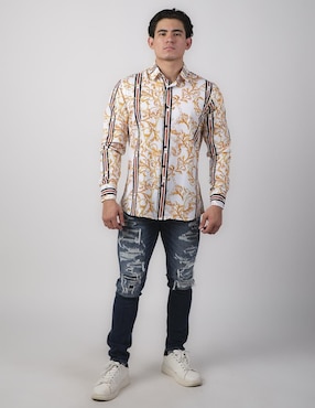 Camisa casual Benziny manga larga para hombre