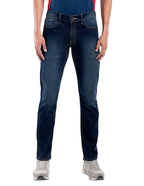 Jeans Slim Oggi Jeans Iron Lavado Obscuro Para Hombre