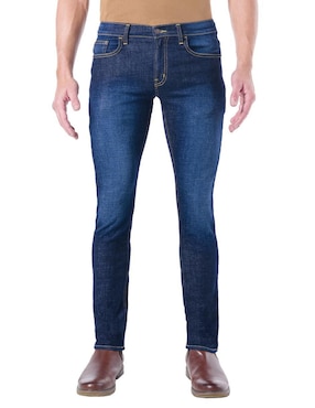 Jeans Skinny Oggi Jeans Risk Lavado Obscuro Para Hombre