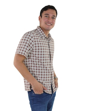 Camisa casual Breton manga corta para hombre