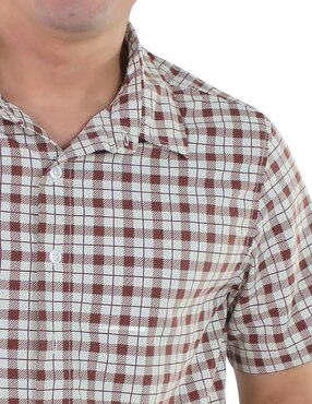 Camisa casual Breton manga corta para hombre