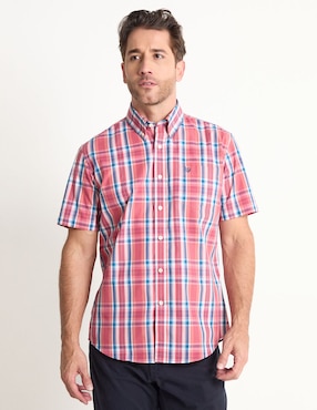 Camisa Casual Chaps De Algodón Manga Corta Para Hombre