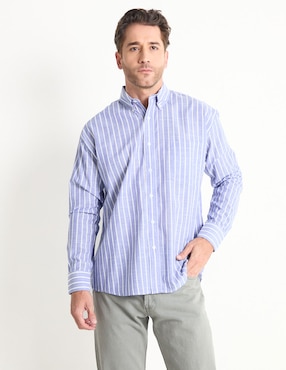 Camisa Casual Cavalatti Manga Larga Para Hombre