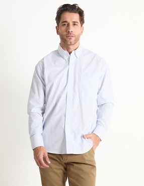 Camisa Casual Cavalatti De Algodón Manga Larga Para Hombre