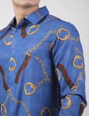 Camisa casual Pavini manga larga para hombre