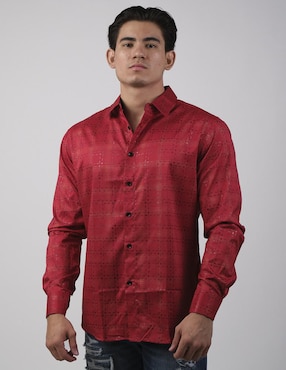 Camisa Casual Pavini Manga Larga Para Hombre