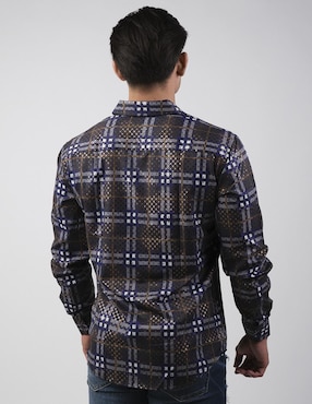 Camisa casual Pavini manga larga para hombre
