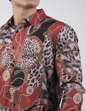 Camisa casual Pavini manga larga para hombre