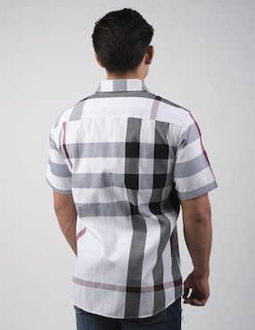 Camisa casual benziny de algodón manga corta para hombre